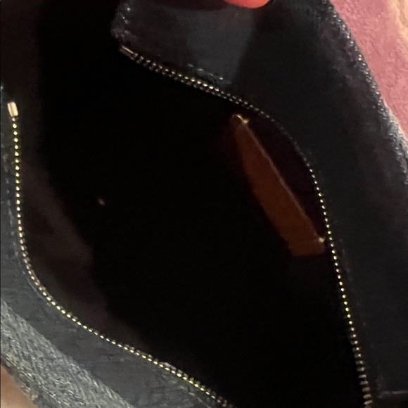 Coach Blue and Black Patchwork Tote - Picture 3 of 5